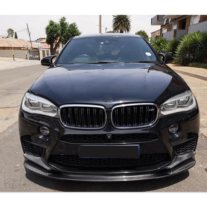 Front Bumper Lip V2 for F86, Carbon for BMW X6 F16 2014-2019 - image 4