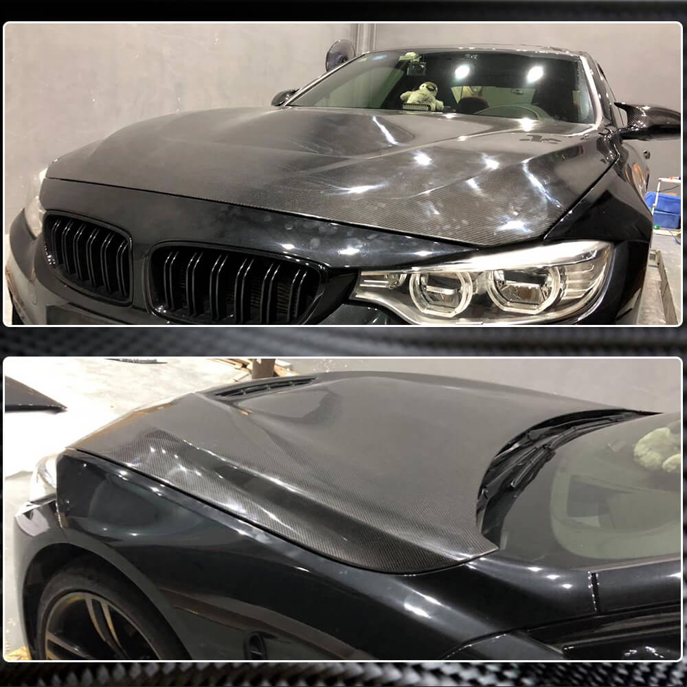 Engine Bonnet Hood Cover Carbon Fiber V1 for BMW 3 series F-30/31/34 2012-2019 - image 4