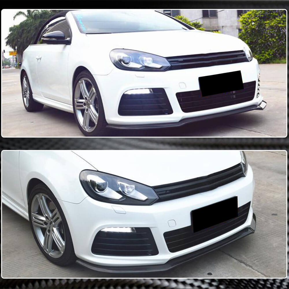 Front Bumper Lip V1 for R HB 2010-2013, Carbon for Volkswagen Golf 6 2008-2014 - image 4