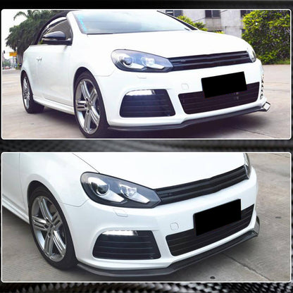 Front Bumper Lip V1 for R HB 2010-2013, Carbon for Volkswagen Golf 6 2008-2014 - image 4