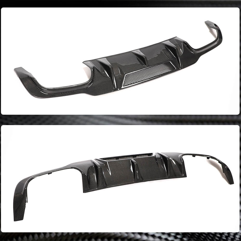 Rear Bumper Diffuser V4 (for AMG SD/Coupe 2012-2014, Carbon) for Mercedes C-class W204 2007-2015 - image 4