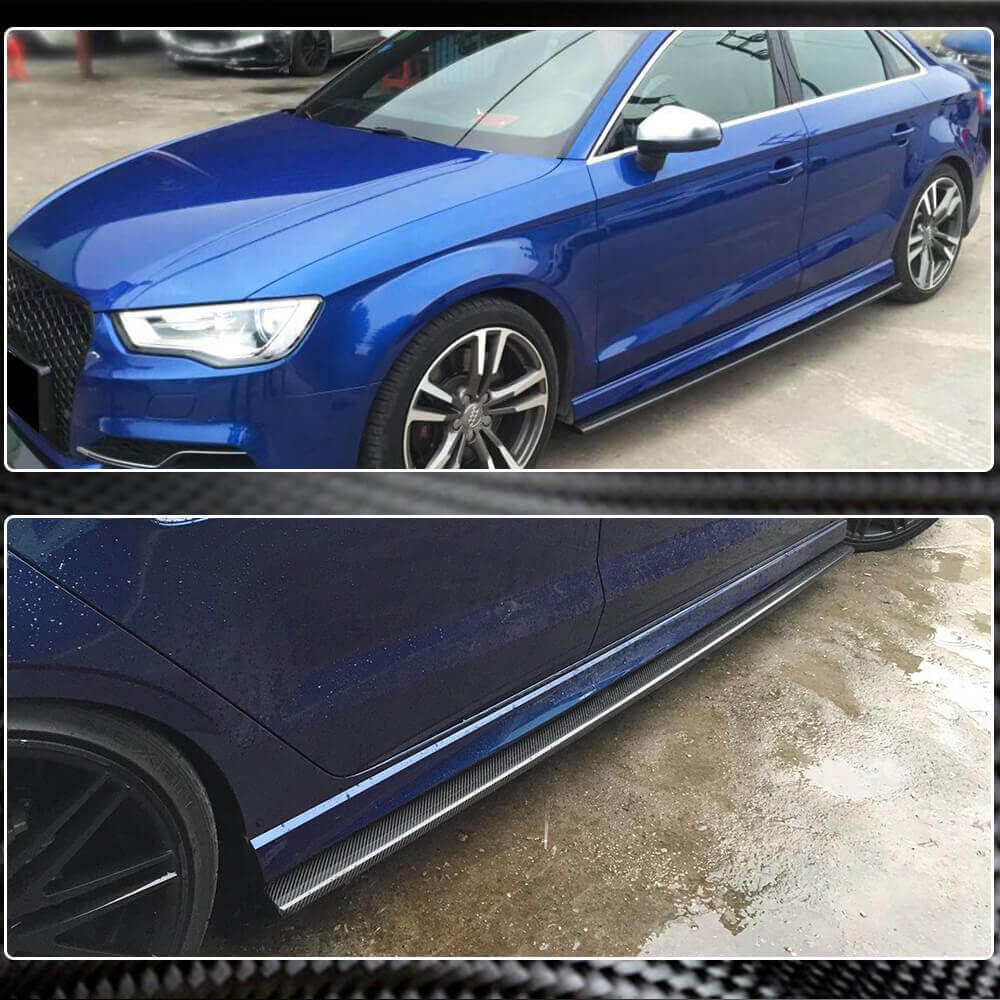 Side skirts V3 (for S-Line SD, Carbon) for Audi A3 2012-2020 - image 4