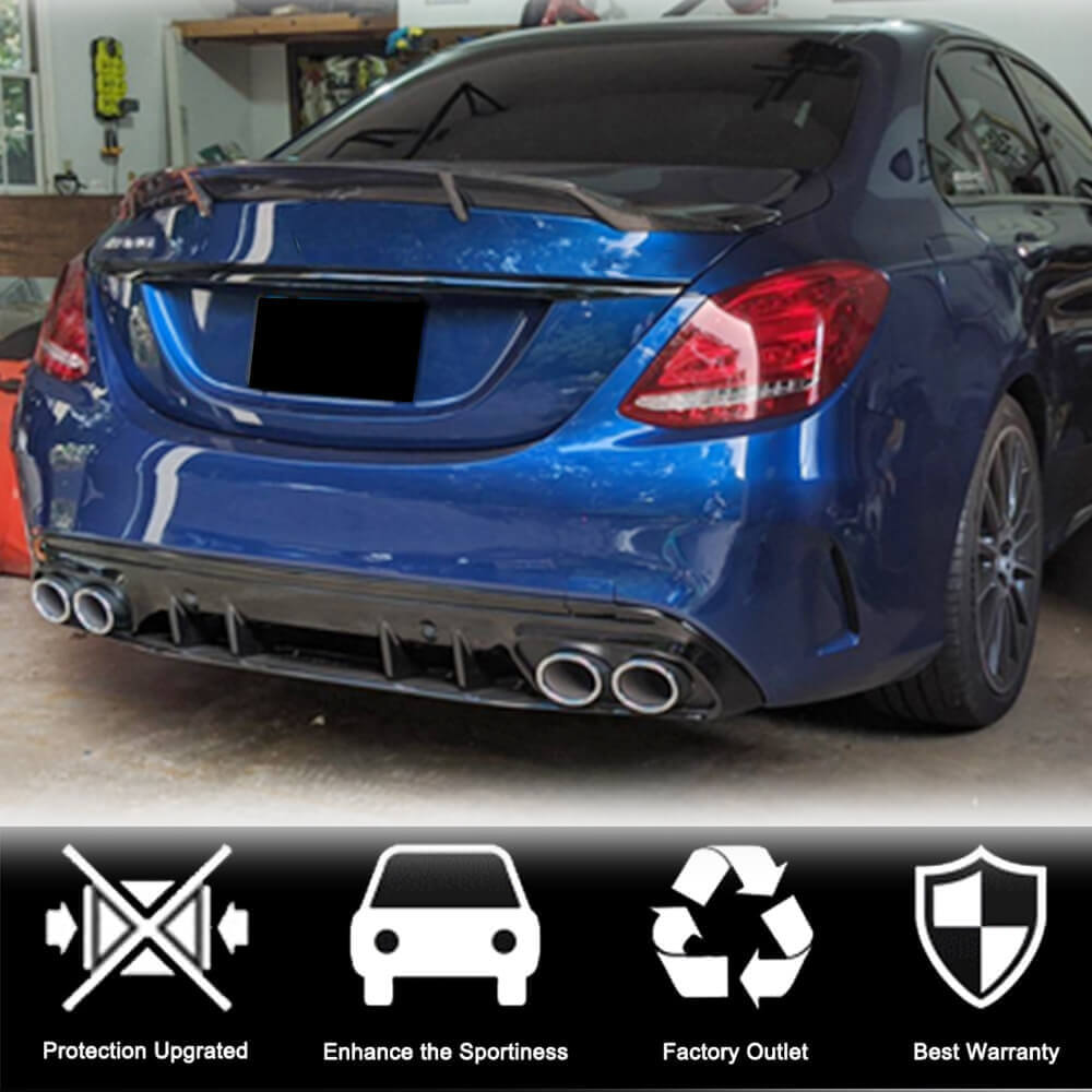 Spoiler V1 (for SD 2015-2019, Carbon) for Mercedes C-class W205 2014-2021 - image 4