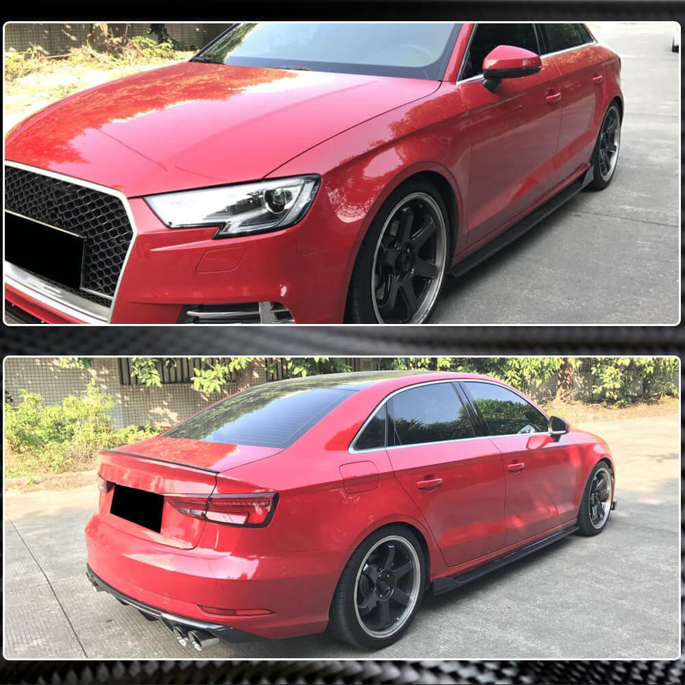 Side Skirts (for Base Sedan, Carbon) for Audi A3 2012-2020 - image 4