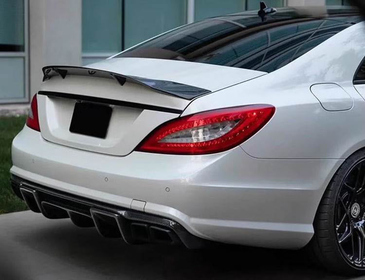 Rear bumper diffuser (for AMG-Line/CLS63 AMG 2011-2014, Carbon) for Mercedes CLS C218 2011-2018 - image 4