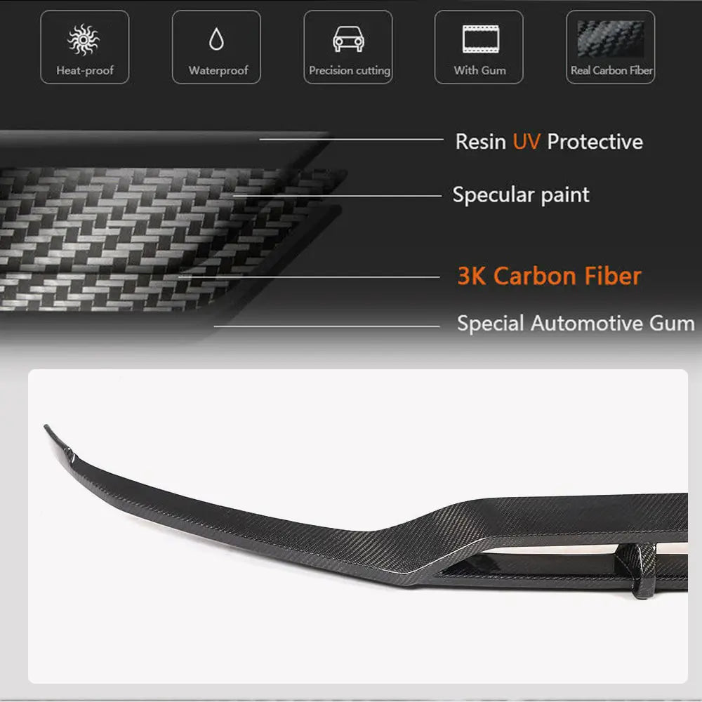 Front Bumper Lip for AMG-Line 2020+, Carbon for Mercedes GLC X253 2015-2022 - image 4