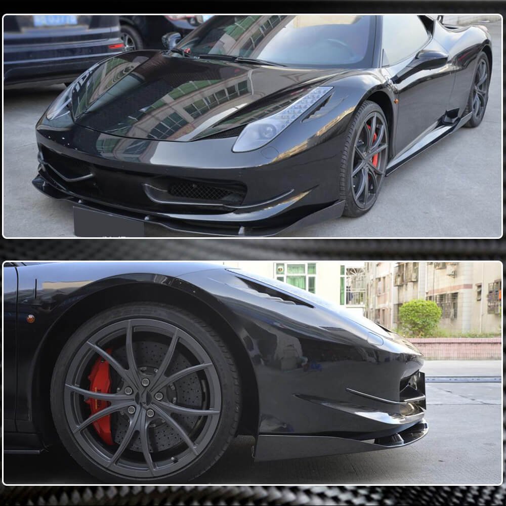 Front Bumper Extensions V2 (2011-2013, Carbon) for Ferrari 458 Italia 2009-2015 - image 4