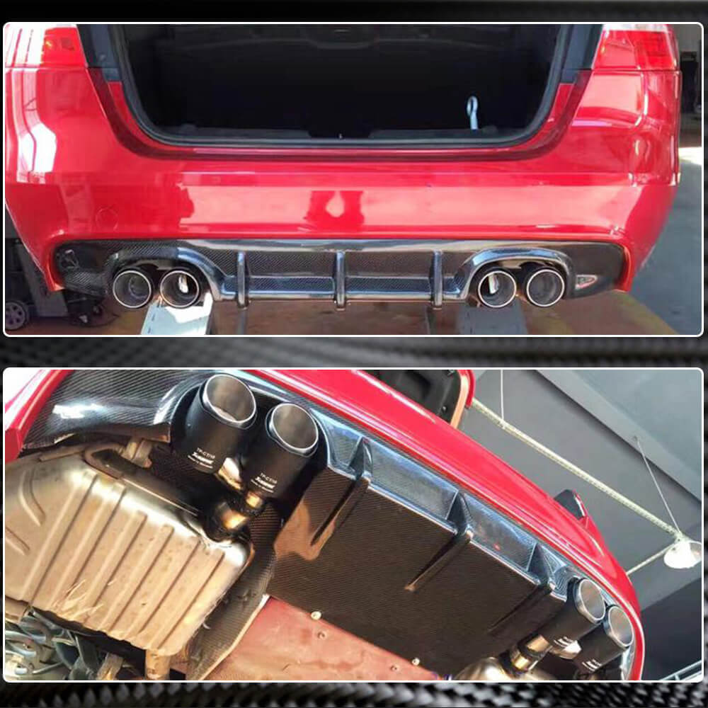 Rear bumper diffuser V1 (2015-2019, Carbon) for Jaguar XE 2015- - image 4