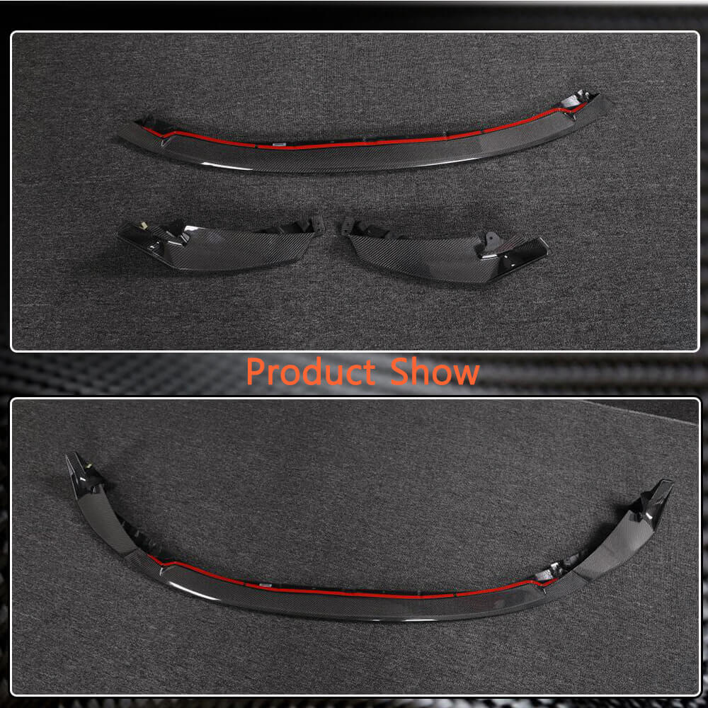 Front Bumper Lip V8 for G80, Carbon for BMW 3 Series G20/G21 2018- - image 4
