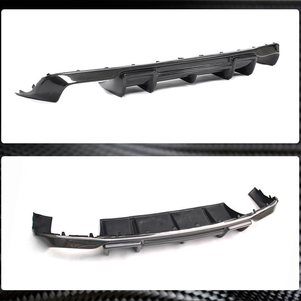 Rear bumper diffuser V1 (for S-Line Sedan 2012-2016, Carbon) for Audi A3 2012-2020 - image 4