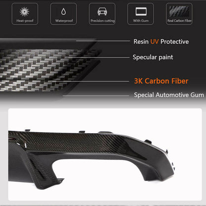 Rear Bumper Diffuser V2 (for G26 M-Sport, Carbon) for BMW 4 Series G22/23/26 2020- - image 4