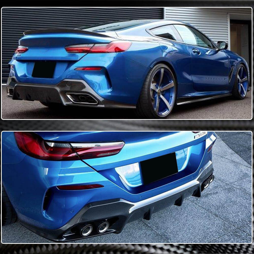 Rear Bumper Diffuser Dry Carbon Fiber V2 (for G14/G15 M850i 2018-2021) for BMW 8 series G14/G15/G16 - image 4