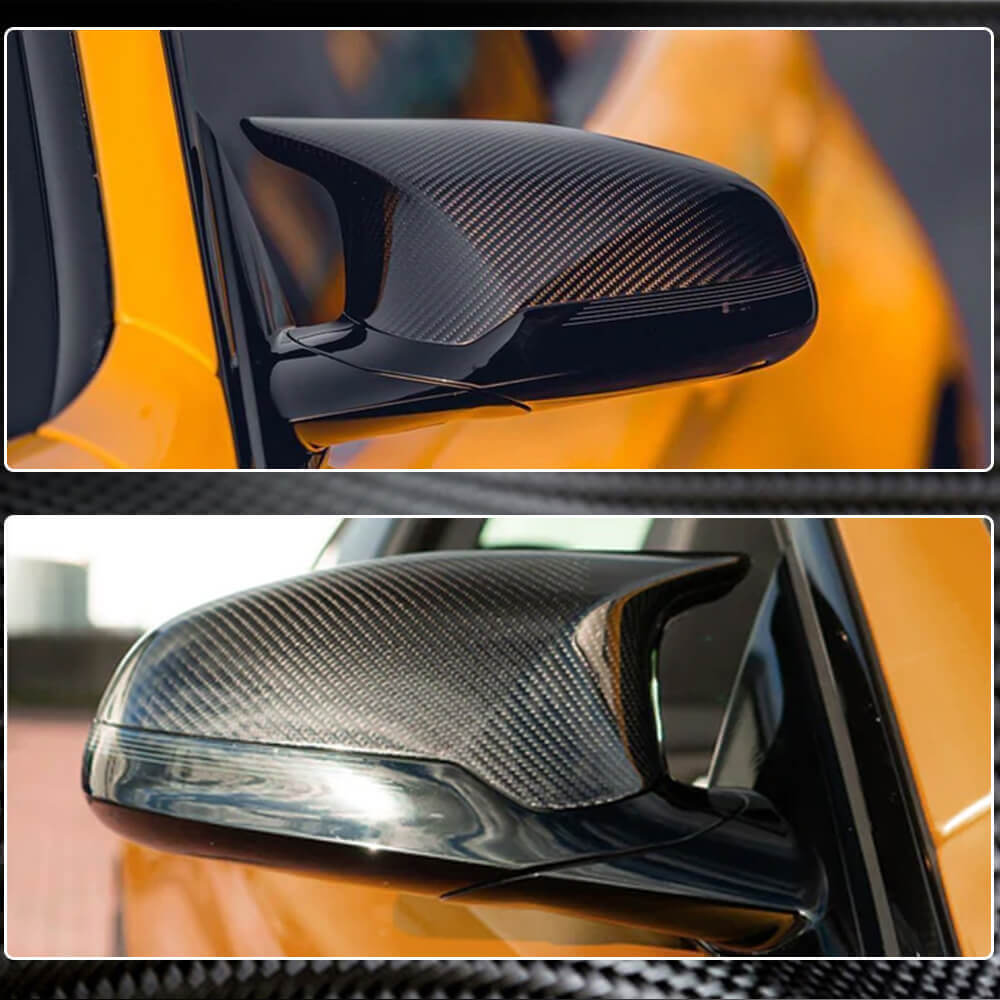 Mirror Covers Pair Replacement Dry Carbon Fiber V1 (for M4) for BMW 4 series F-32 2012-2020 - image 4