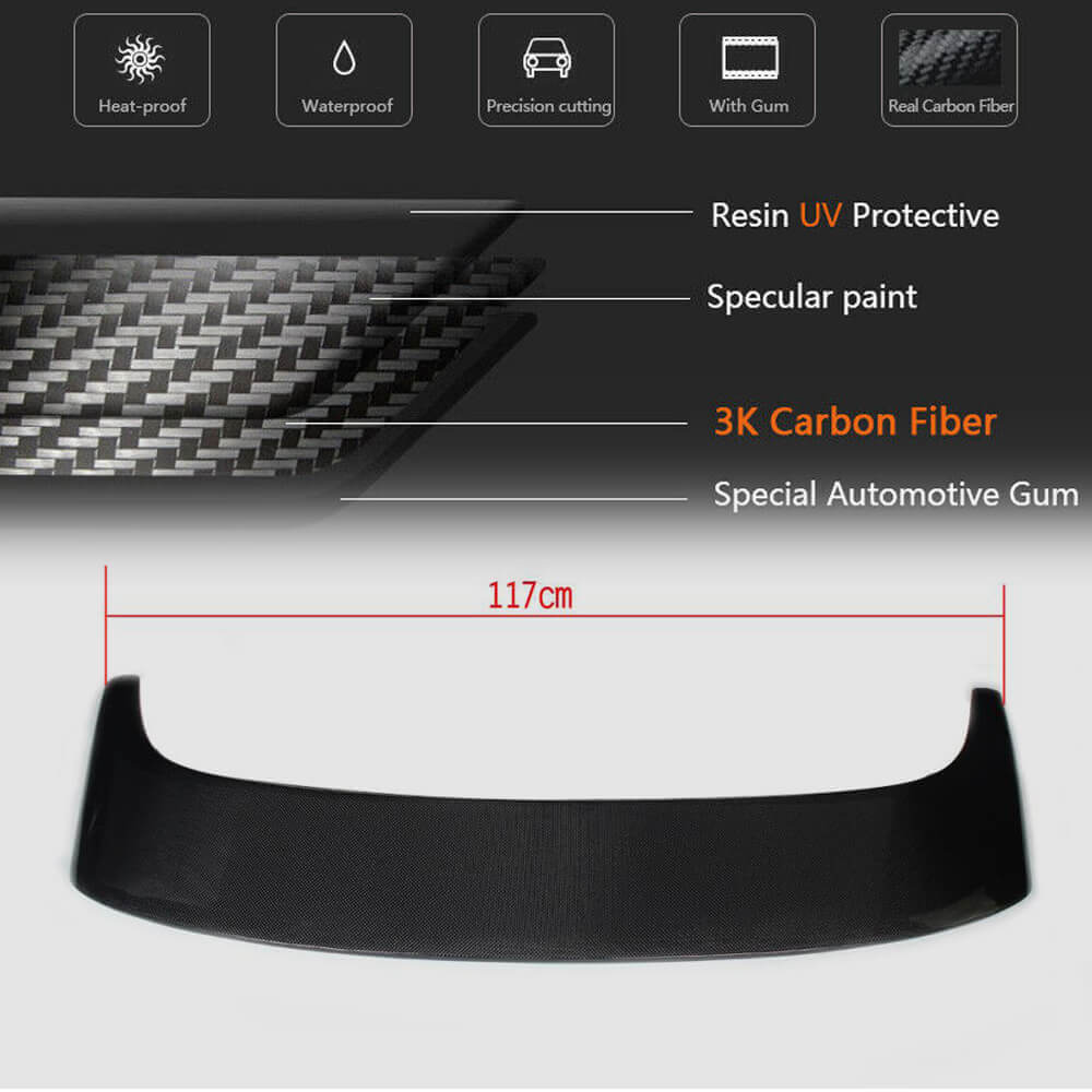Rear Roof Spoiler Carbon Fiber V3 for BMW X5 F-15 2013-2018 - image 4