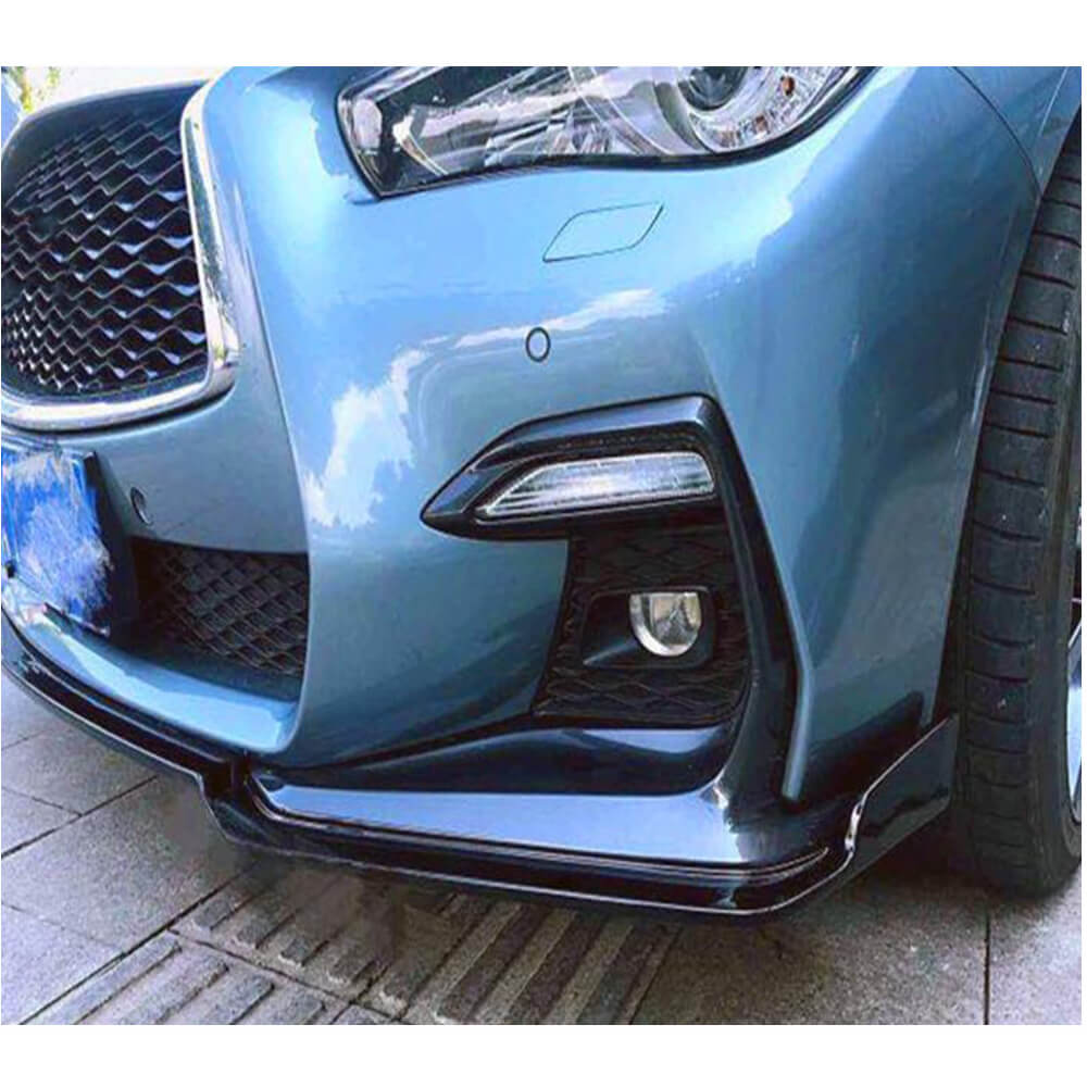 Lip V1 front bumper cover (for Q50 Sport 2018-2022, Carbon) for Infiniti Q50/Q60 2013-2024 - image 4