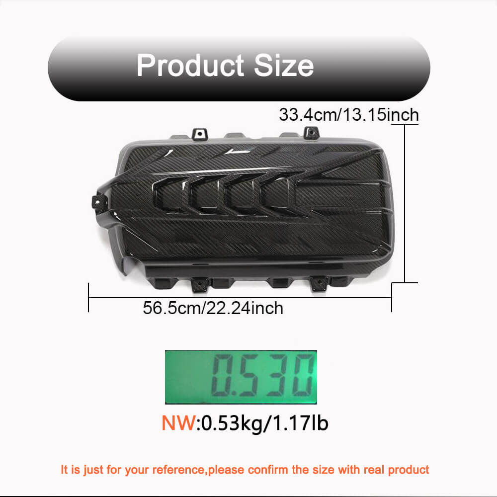 Engine cover (2019-2022, Carbon) for Chevrolet Corvette C8 2019- - image 5