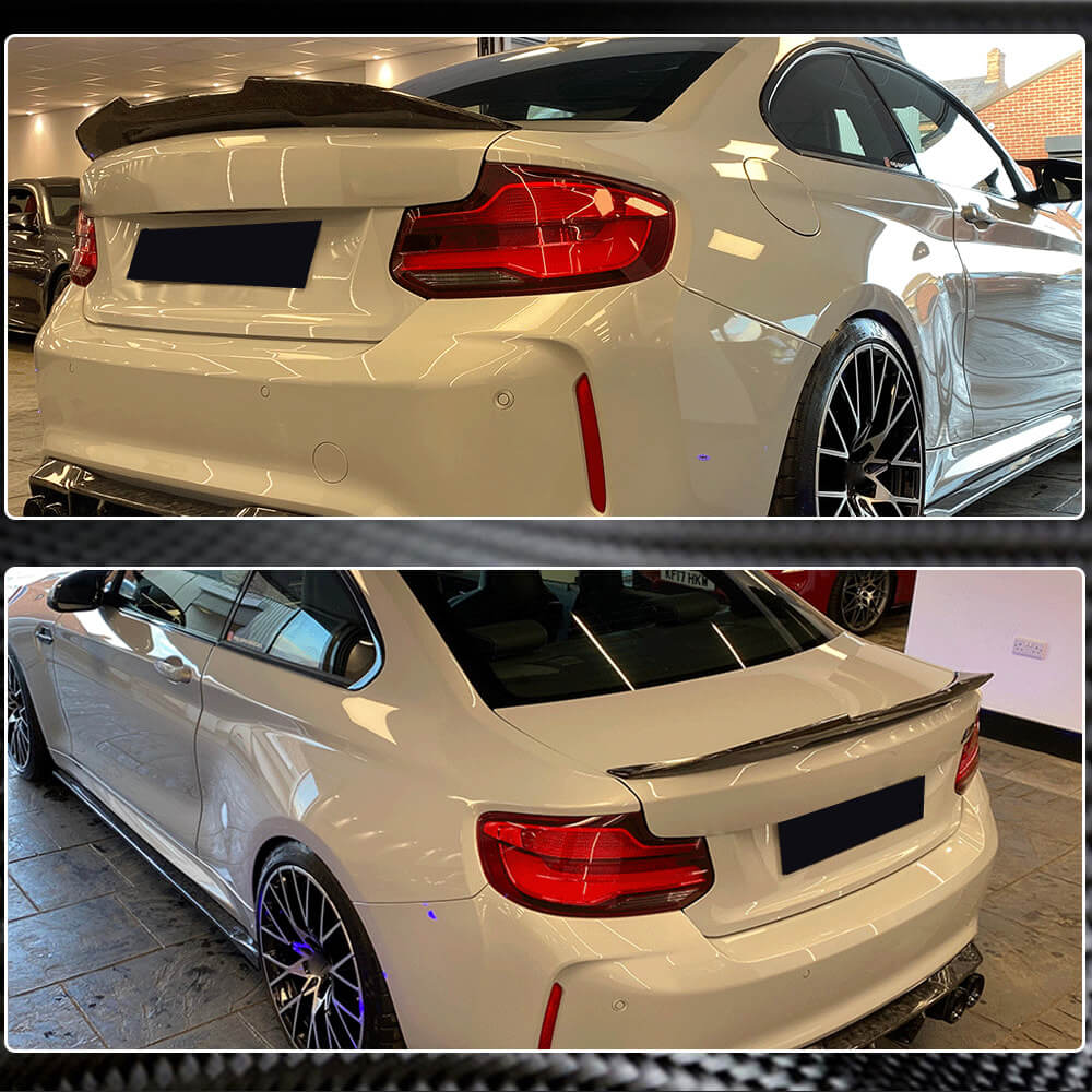 Rear Trunk Spoiler Carbon Fiber V4 (Coupe) for BMW 2 Series F22/23 2014-2021 - image 5