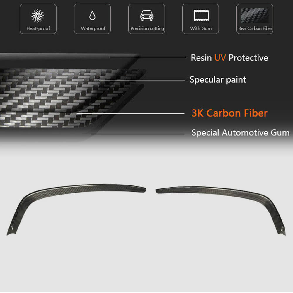 Fog light covers (for S-Line SD 2012-2016, Carbon) for Audi A3 2012-2020 - image 5