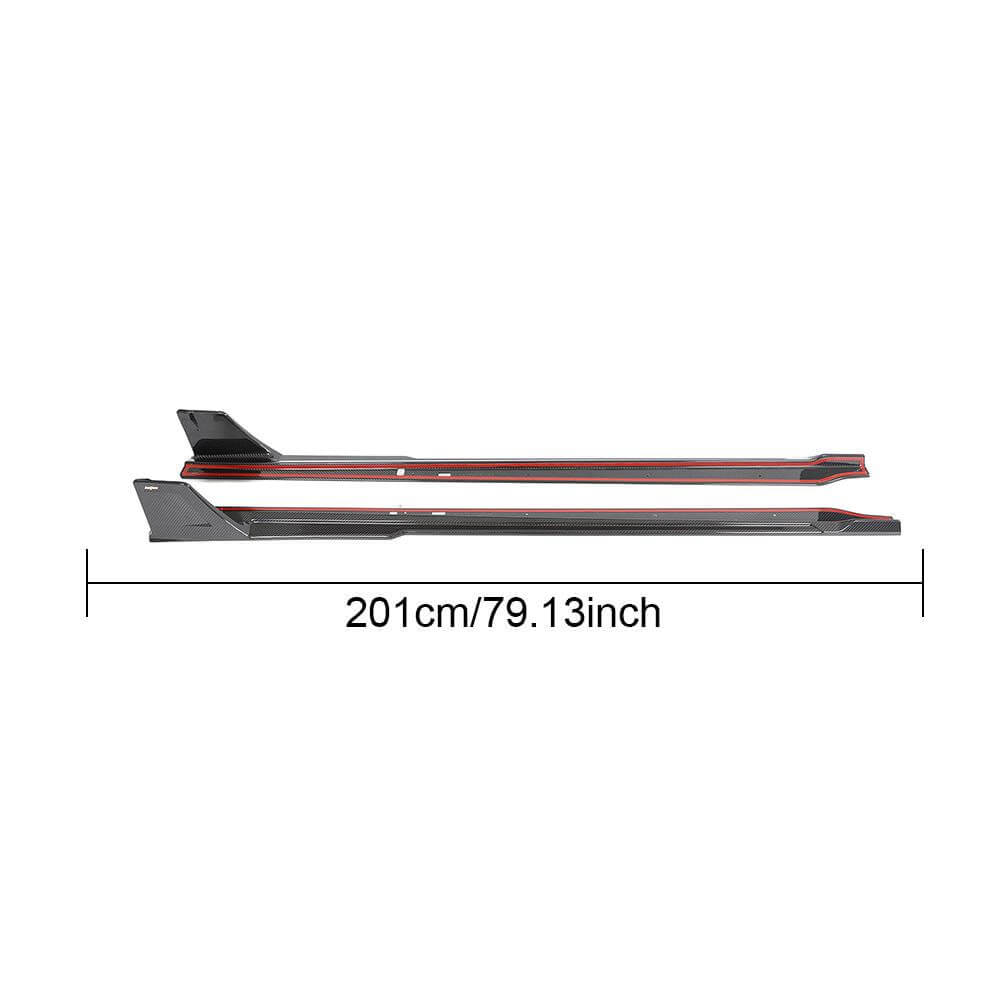 Side Skirts Dry Carbon Fiber V3 (for G87) for BMW 2 Series G42 2021- - image 5