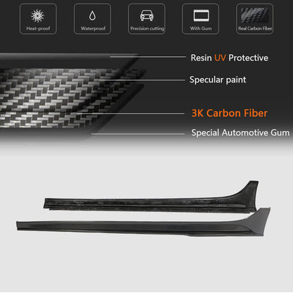 Side Skirts V3 (for Base/S/S Q4/Diesel/250 Diesel, Carbon) for Maserati Ghibli 2013-2023 - image 5