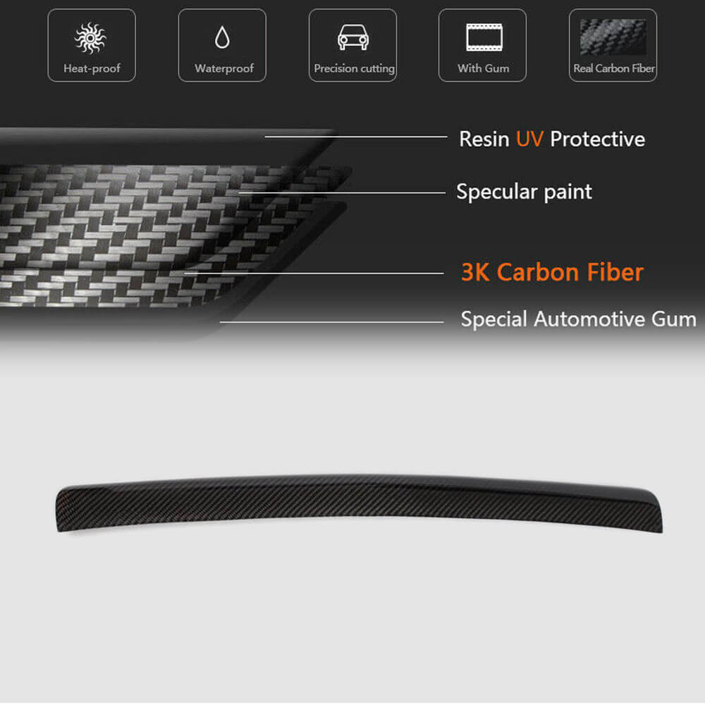 Front bumper center lip (for Base 2007-2011, Carbon) for Audi A4 B8 2007-2015 - image 5