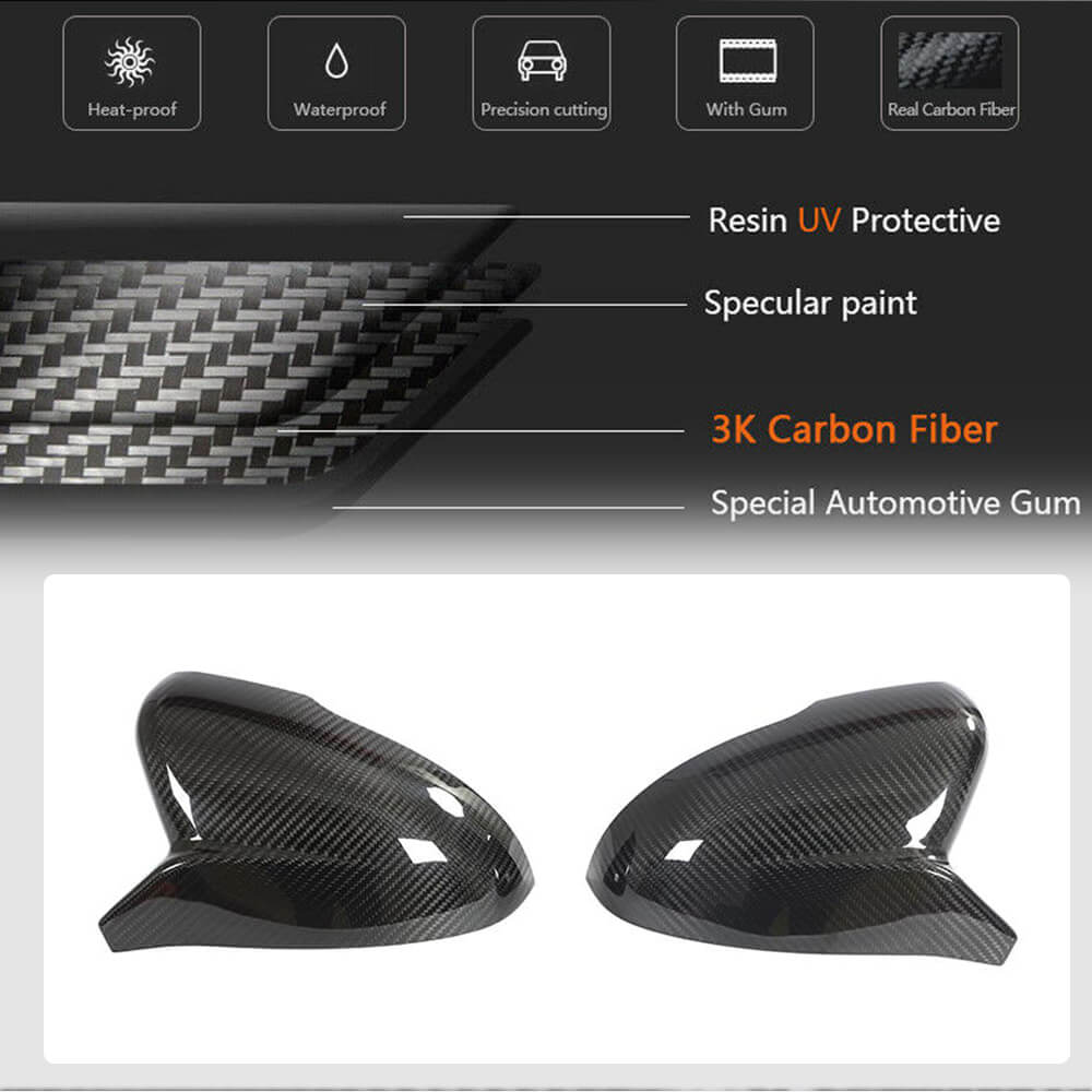 Mirror Covers (Carbon) for Kia Stinger 2017-2023 - image 5