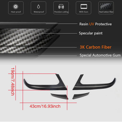 Rear bumper covers (for AMG-Line / CLA45 AMG SD 2013-2016, Carbon) for Mercedes CLA C117 2013-2019 - image 5