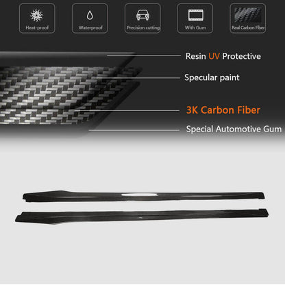Side Skirts Carbon Fiber V2 (for M-Sport) for BMW 4 series F-32 2012-2020 - image 5