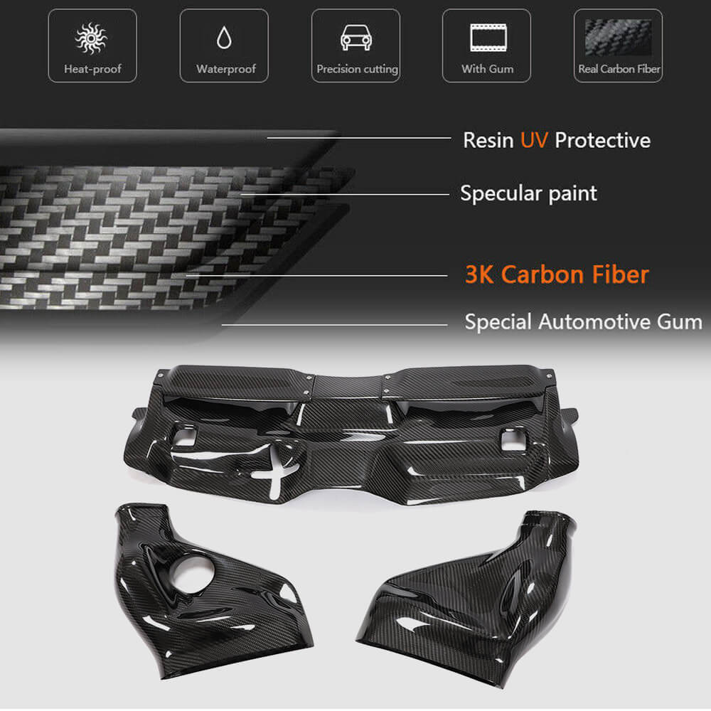 Cold Air Intake System Housing with Cover (Dry Carbon) for C63 AMG 2012-2014 for Mercedes C-class W204 2007-2015 - image 5