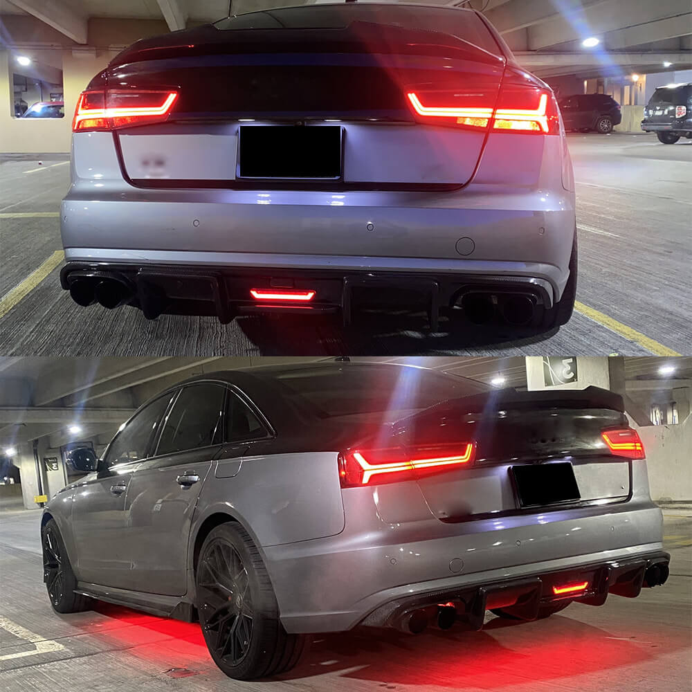 Rear Bumper Diffuser Carbon (for Base 2014-2018) for Audi A6 C7 2011-2017 - image 5