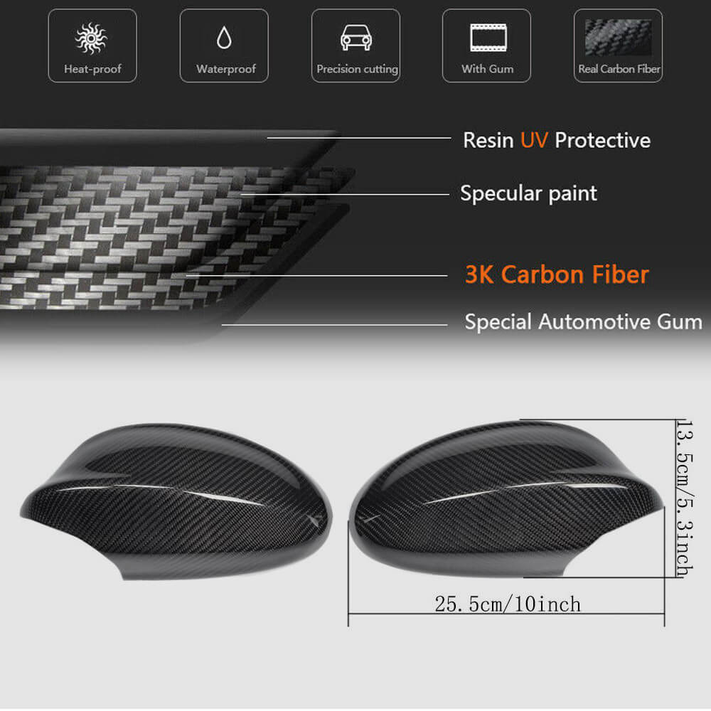 Mirror Covers (for E90/E91 2005-2008, Carbon) for BMW 3 Series E-90/91/92/93 2005-2011 - image 5