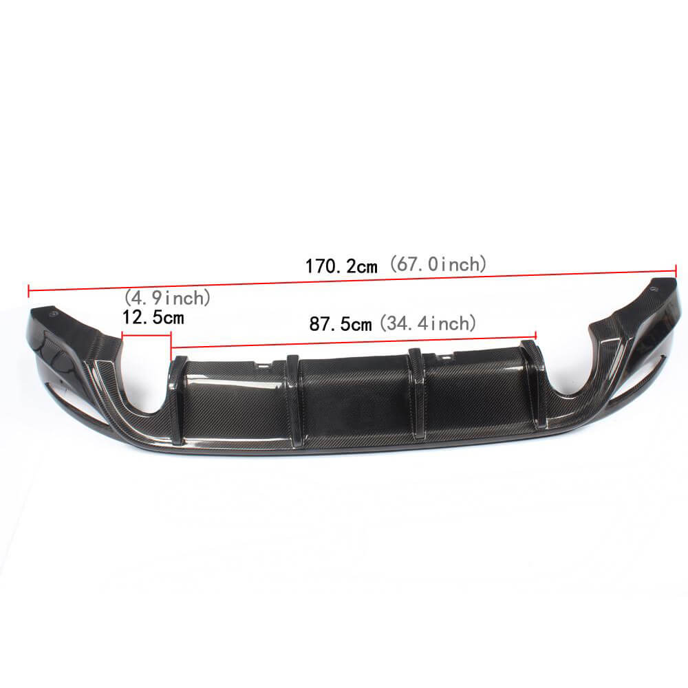 Rear Bumper Diffuser V1 (for Base/GTI HB 2012-2017, Carbon) for Volkswagen Golf 7/E-Golf 2012-2020 - image 5