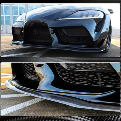 Front Bumper Lip V1 Overlay (Carbon) for Toyota Supra 2019- - image 5