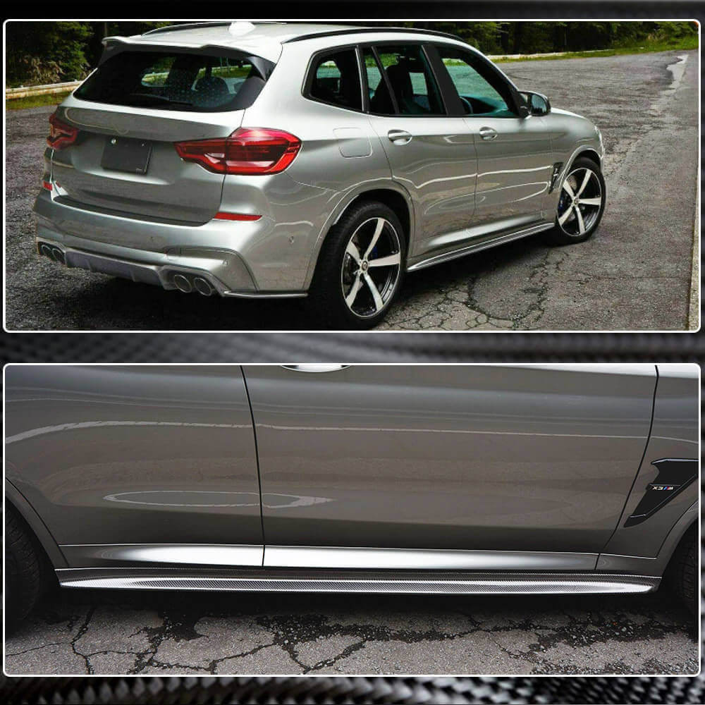 Side Skirt Extensions (for F98/G02 M-Sport, Carbon) for BMW X4 G02 2018- - image 5