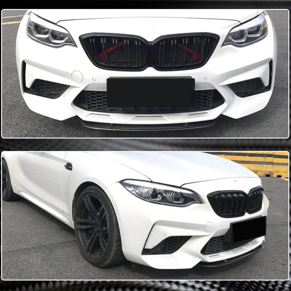 Front Bumper Lip Carbon Fiber V7 (for M2 Competition) for BMW 2 Series F22/23 2014-2021 - image 5