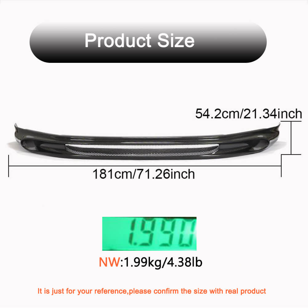 Front Bumper Lip Spoiler (2022+, Carbon) for Porsche Macan 2014-2024 - image 5