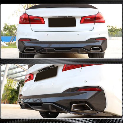 Rear Bumper Diffuser V2 (for M-Sport 2017-2020, Carbon) for BMW 5 Series G30/31 2017-2023 - image 7