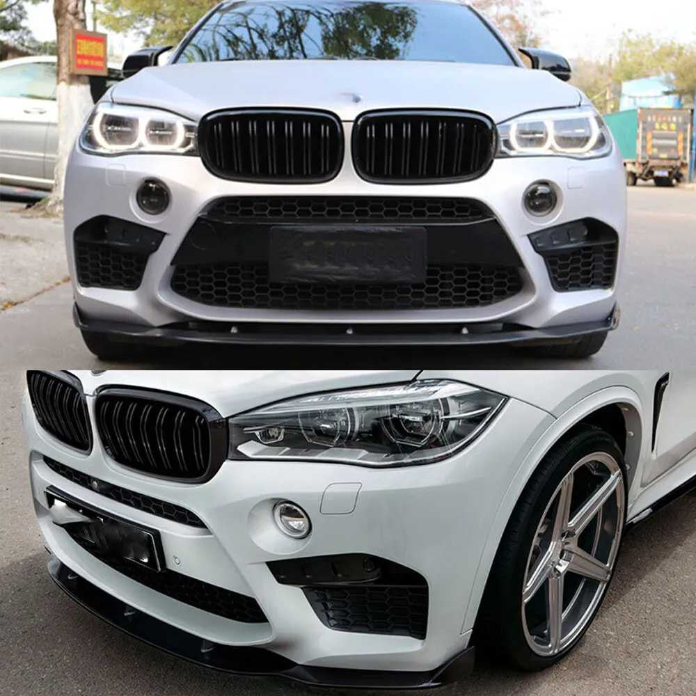 Front Bumper Lip V3 for F86, Carbon for BMW X6 F-16 2014-2019 - image 5
