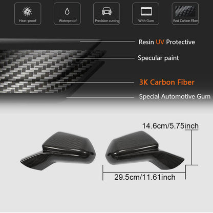 Mirror Covers (2015-2019, Carbon) for Chevrolet Camaro 2015- - image 5