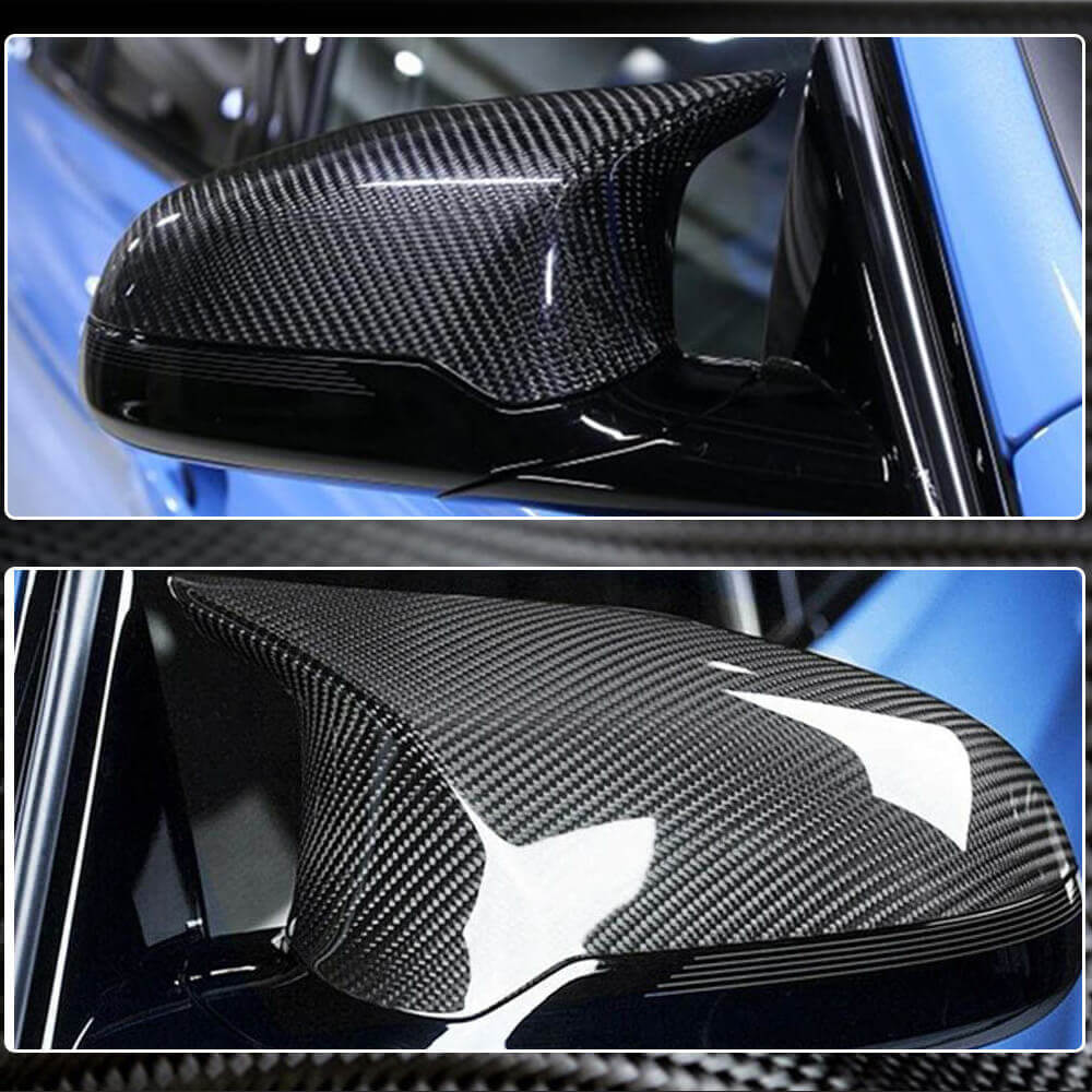 Mirror Covers Pair Replacement Dry Carbon Fiber V2 (for M3) for BMW 3 series F-30/31/34 2012-2019 - image 5