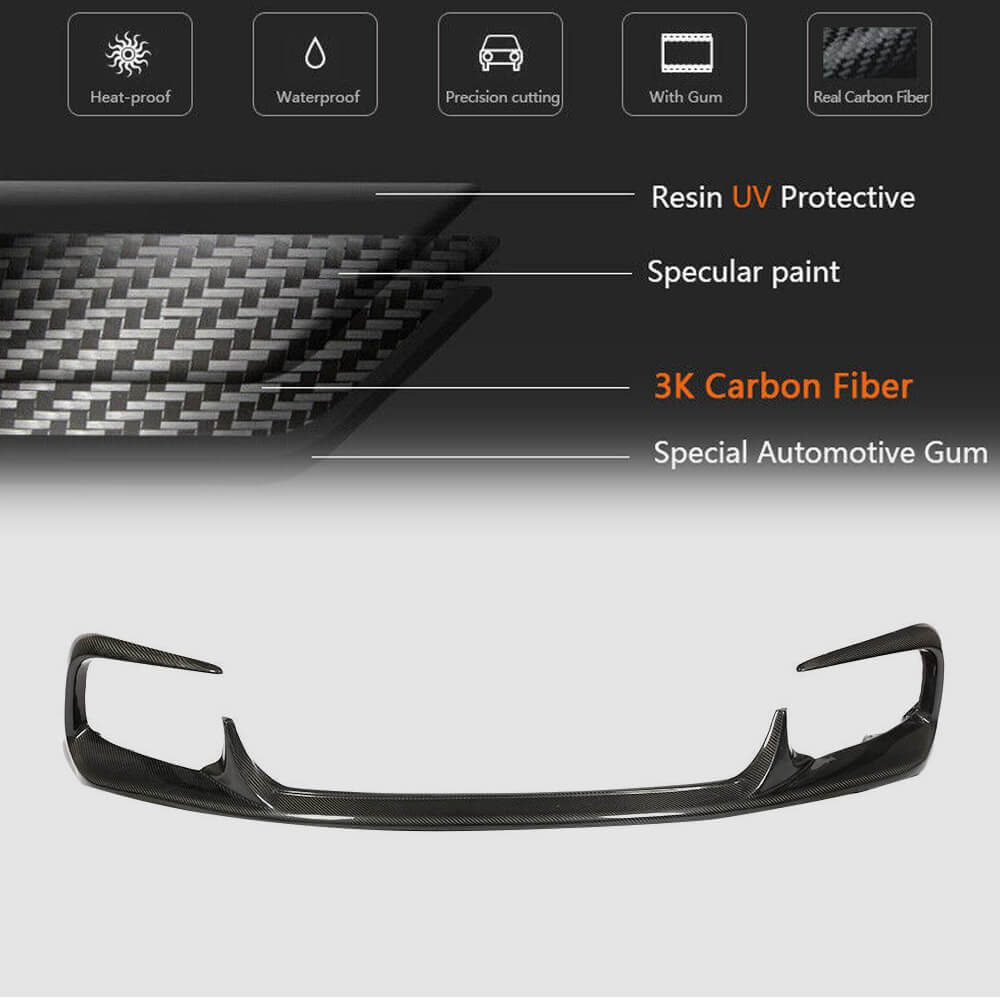 Front Bumper Lip V1 (for Base/S/S Q4 2013-2017, Carbon) for Maserati Ghibli 2013-2023 - image 5