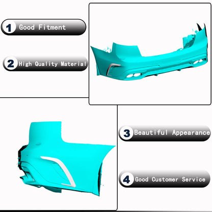 Cover on the rear bumper (2017-2020, Carbon) for Kia Stinger - image 5
