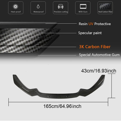 Front Bumper Lip V1 for M-Sport 2015-2019, Carbon for BMW 1 Series F20/F21 2011-2019 - image 5