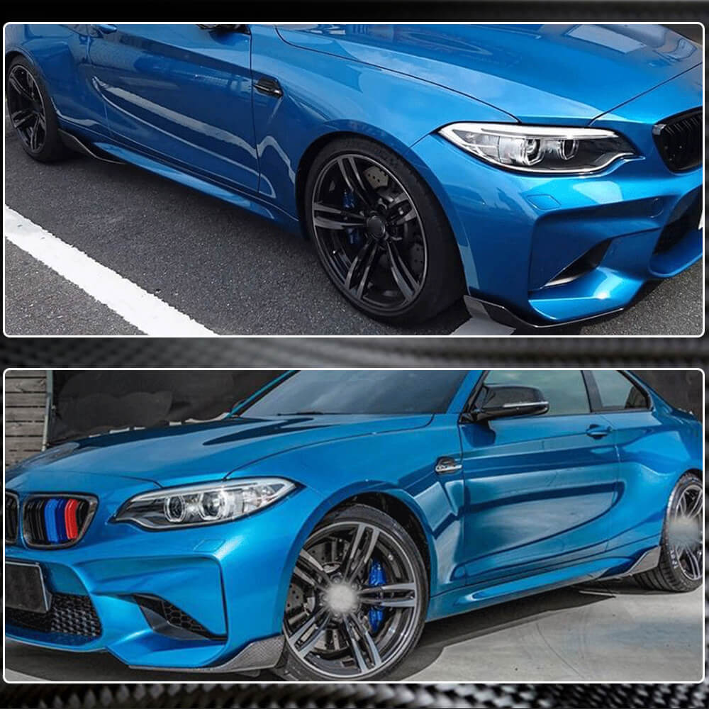 Front Bumper Flap Extensions (for F87 M2/M2C, Carbon) for BMW 2 Series F22/F23 2014-2021 - image 5