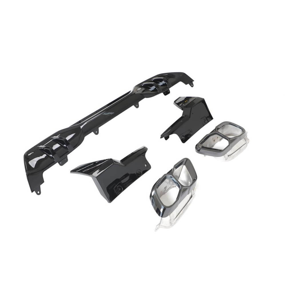 Rear Bumper Diffuser V4 (2018-2022, Gloss Black) for BMW X5 G05 2019- - image 5