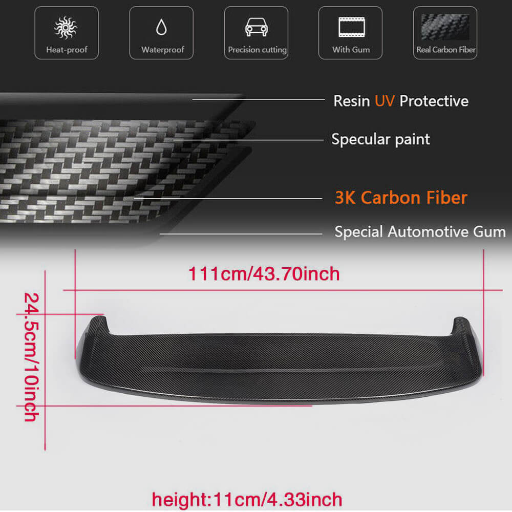 Spoiler V3 (for GTI/R HB, Carbon) for Volkswagen Golf 7/E-Golf 2012-2020 - image 5