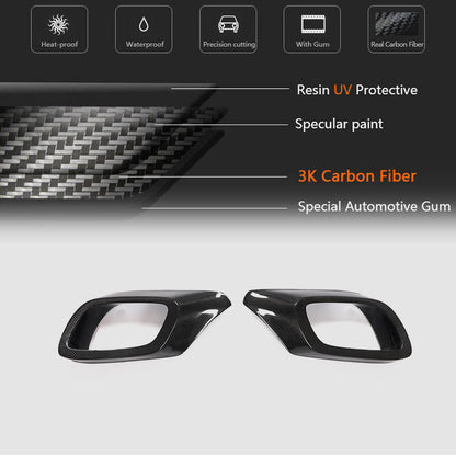 Carbon front bumper inserts (for AMG 2018-2021) for Mercedes S-class W222 - image 5