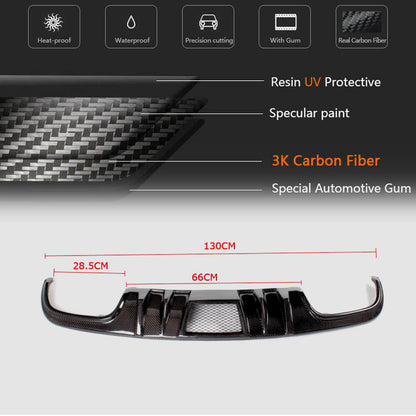 Rear Bumper Diffuser V4 (for AMG SD 2008-2011, Carbon) for Mercedes C-class W204 2007-2015 - image 5