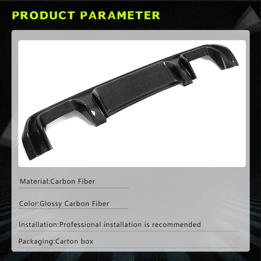Rear bumper diffuser V2 (for V-Class 2014-2019, Carbon) for Mercedes Vito / V-class W447 2014↗ year - image 5