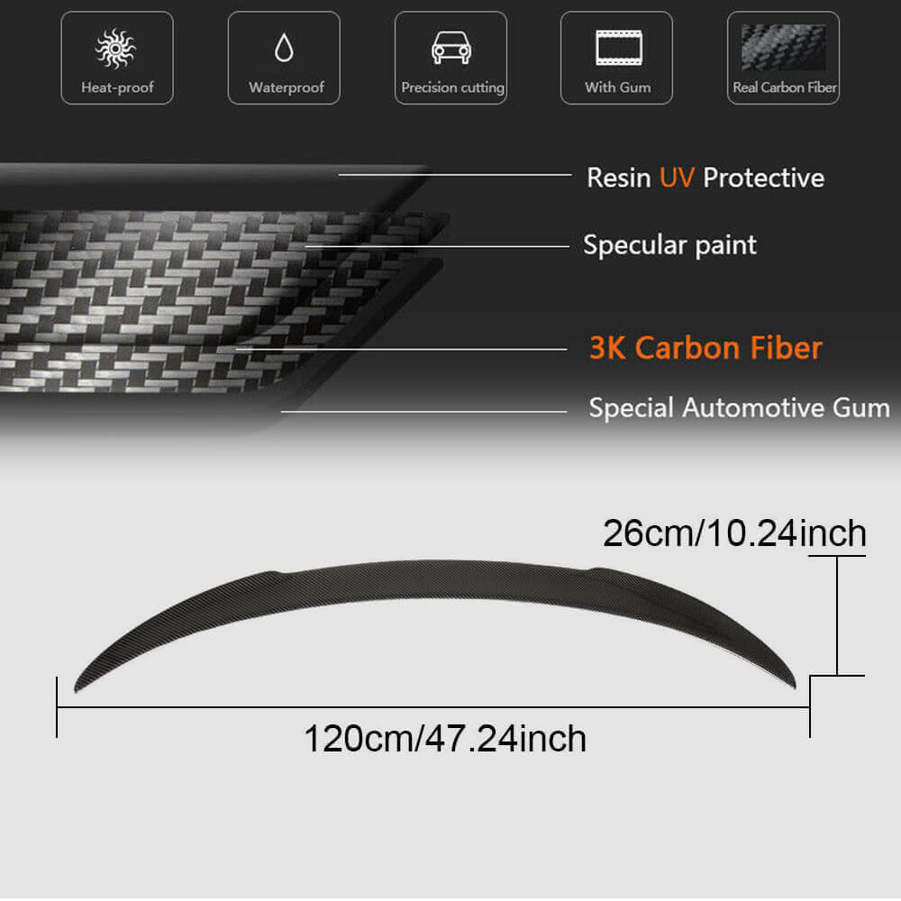 Spoiler V8 (SD, Carbon) for Mercedes CLA C117 2013-2019 - image 5